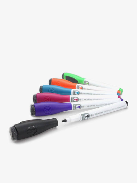 Magnetic Dry Erase Markers, Set of 6